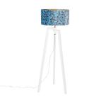 Stojatá lampa statívové drevo s motýlovým zamatovým odtieňom 50 cm - Puros