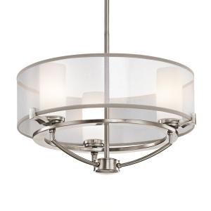 Luster Saldana 3-plameňový pocínovaná organza