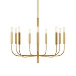 Luster Brianna 9-pl. čiernená mosadz