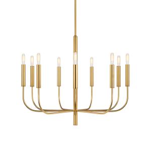 Luster Brianna 9-pl. čiernená mosadz