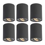 Sada 6ks reflektorov tmavosivá otočná a sklopná - Rondoo up