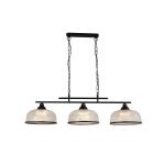 Závesné svietidlo Bistro 3-plameňové, čierna