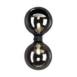 Nástenné svetlo Neptun 2-pl. čierna, dymové gule