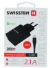 Sieťová nabíjačka Swissten Smart IC 2 x USB + USB-C kábel 2.1A 10,5W čierna