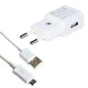 Sieťová nabíjačka Samsung EP-TA50EWE + ECB-DU4AWE Micro 1.5A, 7.5W  biela (Bulk)