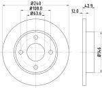 HELLA Brzdový kotúč 8DD 355 104-631