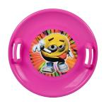 STT Talíř na sníh ružová emoji boy