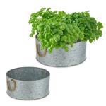 Sada 2 okrúhlych zinkových misiek, RD7390