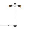 Moderná stojaca lampa čierna 3-svetlá - Carmen