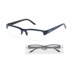 AMERICAN WAY Okuliare na čítanie etue modré s pruhmi +2.00 + púzdro Set