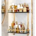 Elegantná polica do kúpeľne, zlatá