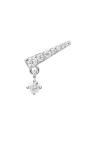 PDPAOLA Nadčasová strieborná single náušnica so zirkónmi AVA Silver PG02-740-U