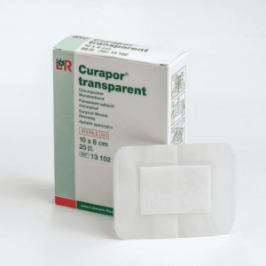 CURAPOR Krytie na rany transparent 10 x 8 cm sterilné vodeodolné 25 ks