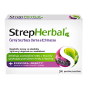 STREPHERBAL Baza čierna a echinacea pastilky s vitamínom C a zinkom 24 kusov