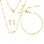 Linda`s Jewelry Sada šperkov Nekonečno GLD chirurgická oceľ IS099