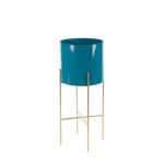 ArtFir Stojan na kvety DONICA | tyrkysový 18 x 40 cm