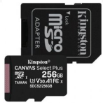 Pamäťová karta Kingston Canvas Select Plus Class 10 microSDXC 256 GB 100 MB/s/85 MB/s + adaptér