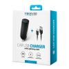 Auto nabíjačka Forever M02 USB 2A s lightning káblom čierna
