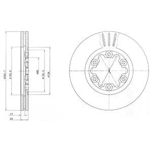 DELPHI Brzdový kotúč BG3559