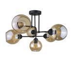 Keter Lighting Prisadený luster MONDE BLACK 6xE27/60W/230V