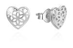 Beneto Strieborné srdiečkové náušnice AGUP3348