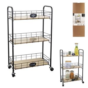 3-poschodový príborník na kolieskach, HOME DECO FACTORY 3260