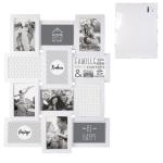 Fotorám na 12 fotografií plastový, biela HOME DECO FACTORY 4216