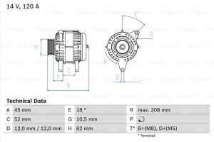 BOSCH Alternátor 0 986 049 400