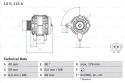 BOSCH Alternátor 0986040270