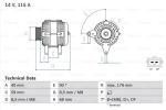 BOSCH Alternátor 0986040270