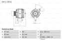 BOSCH Alternátor 0986042201