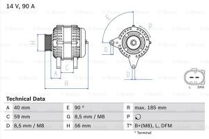 BOSCH Alternátor 0986042700