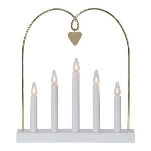 Osvetlenie okna Glossy, polkruh, 5–pl. biela