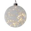 LED deko guľa Glow, skla, Ø 15 cm číra