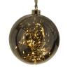 LED deko guľa Glow, skla, Ø 15 cm dymová sivá