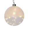 LED deko guľa Glow zmrznutá/číra Ø 15 cm