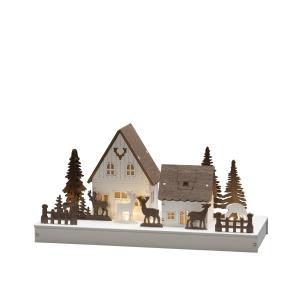 LED silueta Chalúpky so sobmi