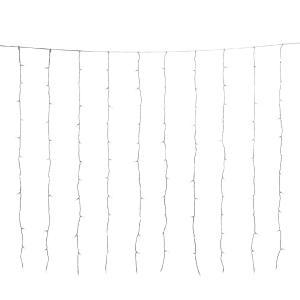 Svetelný LED záves, 120-plameňový, teplá biela