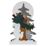 Deko LED lampa Forest Friends ľad. medveď umývacia