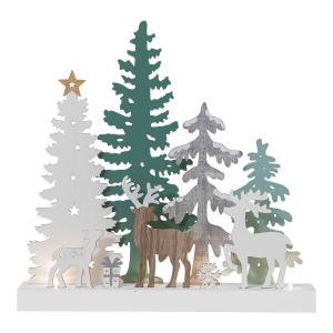 Dekoračná LED lampa Reinbek srny v lese