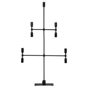 Svietnik Twice, čierna, 9-plameňový, 91 cm