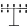 Svietnik Twice, čierna, 9-plameňový, 42 cm