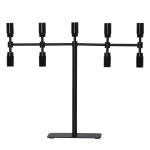 Svietnik Twice, čierna, 9-plameňový, 42 cm