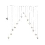 Svetelný LED záves Decystar, 15-plameňový