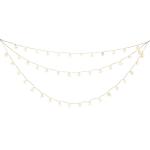 Svetelný LED záves 44x teplá biela žiariaca vločka