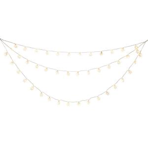 Svetelný LED záves 44x teplá biela žiariaca vločka