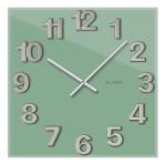 Sklenené nástenné hodiny, zelené VCT1109 Glassico 40cm