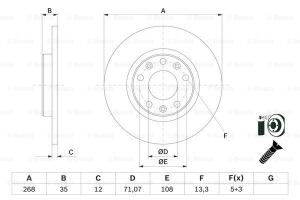 BOSCH Brzdový kotúč 0 986 479 E94
