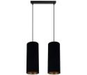 HEXE Luster na lanku AVALO 2xE27/60W/230V čierna