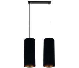 HEXE Luster na lanku AVALO 2xE27/60W/230V čierna
